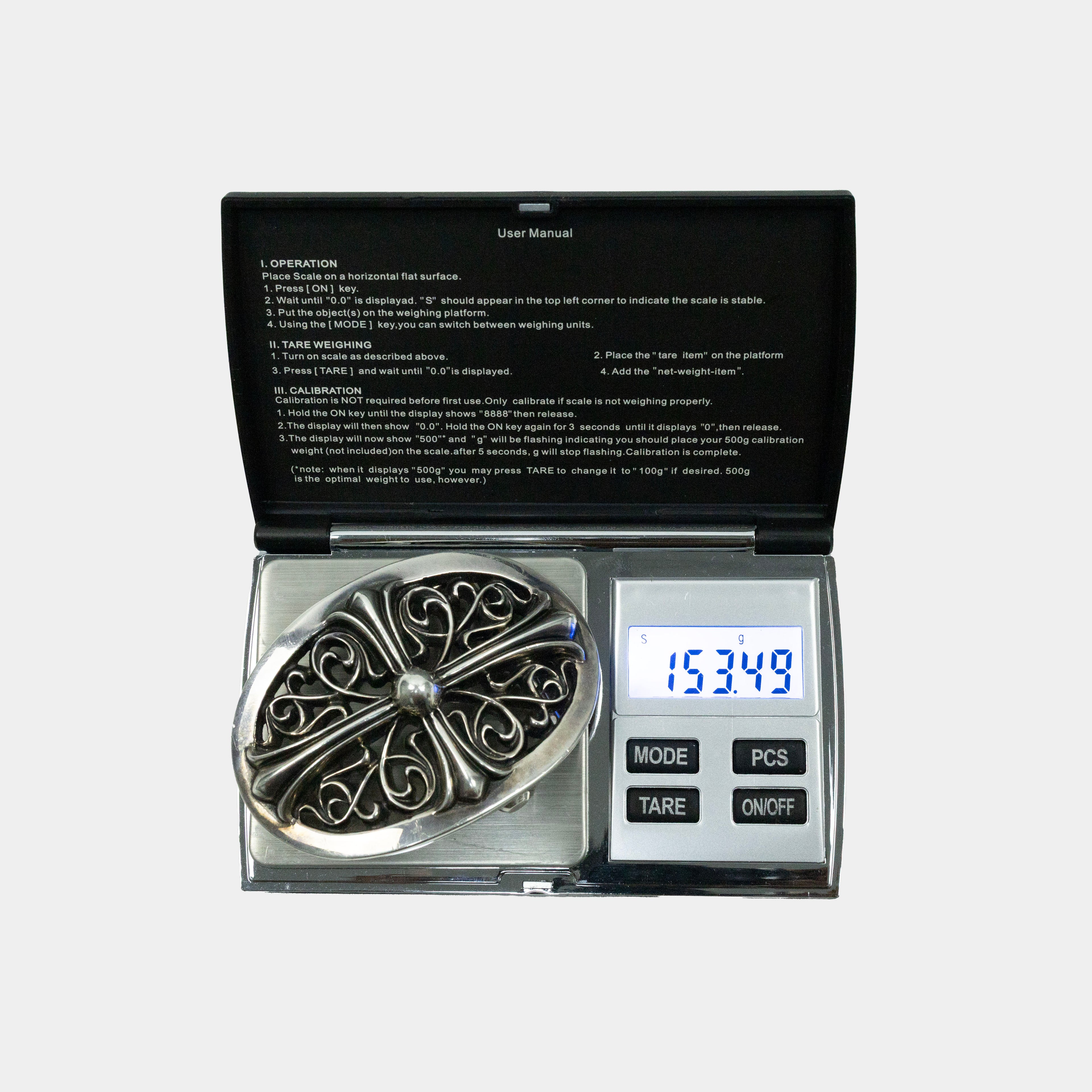 Chrome Hearts Classic .925 Silver Oval Keeper Belt Buckle
