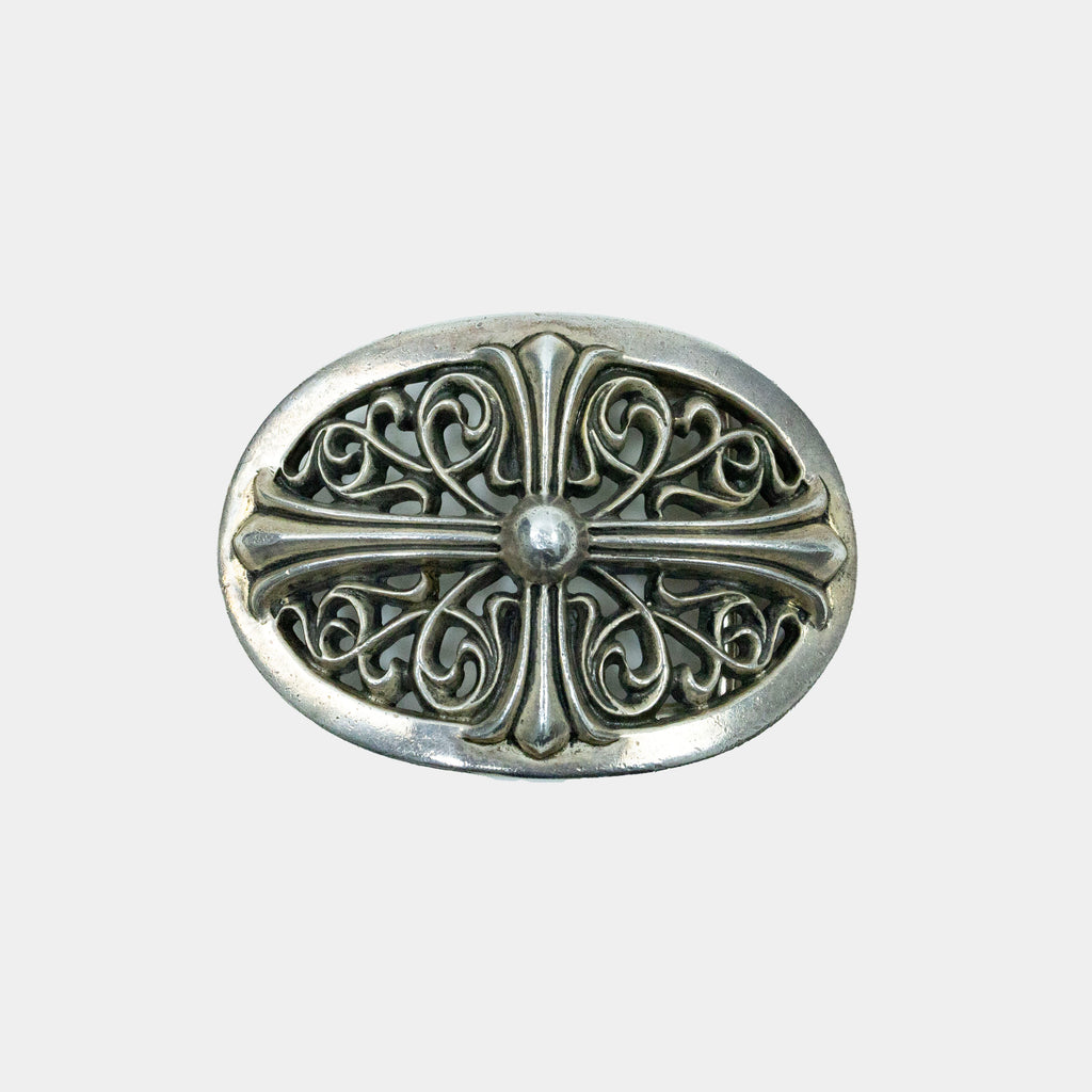 Chrome Hearts Classic .925 Silver Oval Keeper Belt Buckle