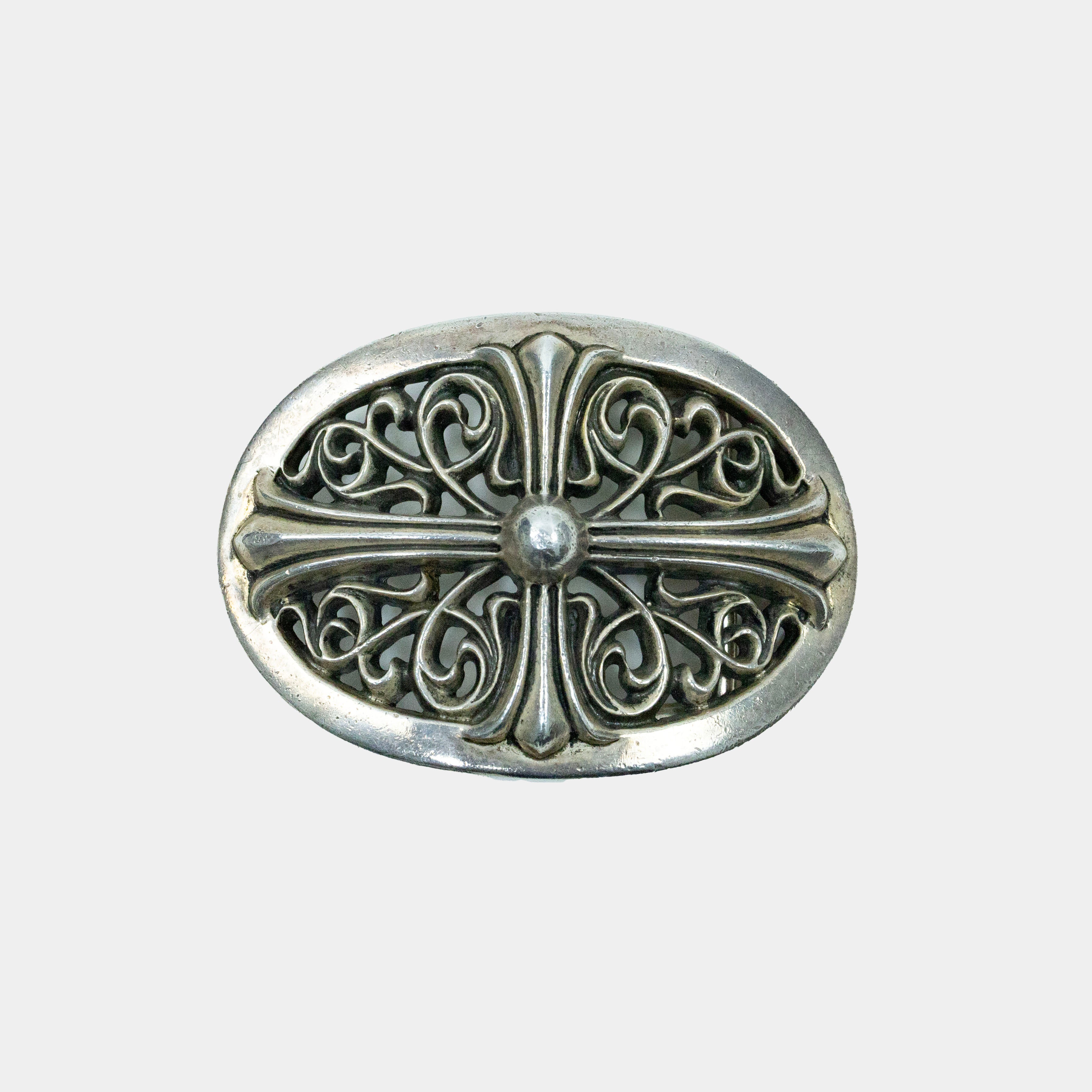 Chrome Hearts Classic .925 Silver Oval Keeper Belt Buckle