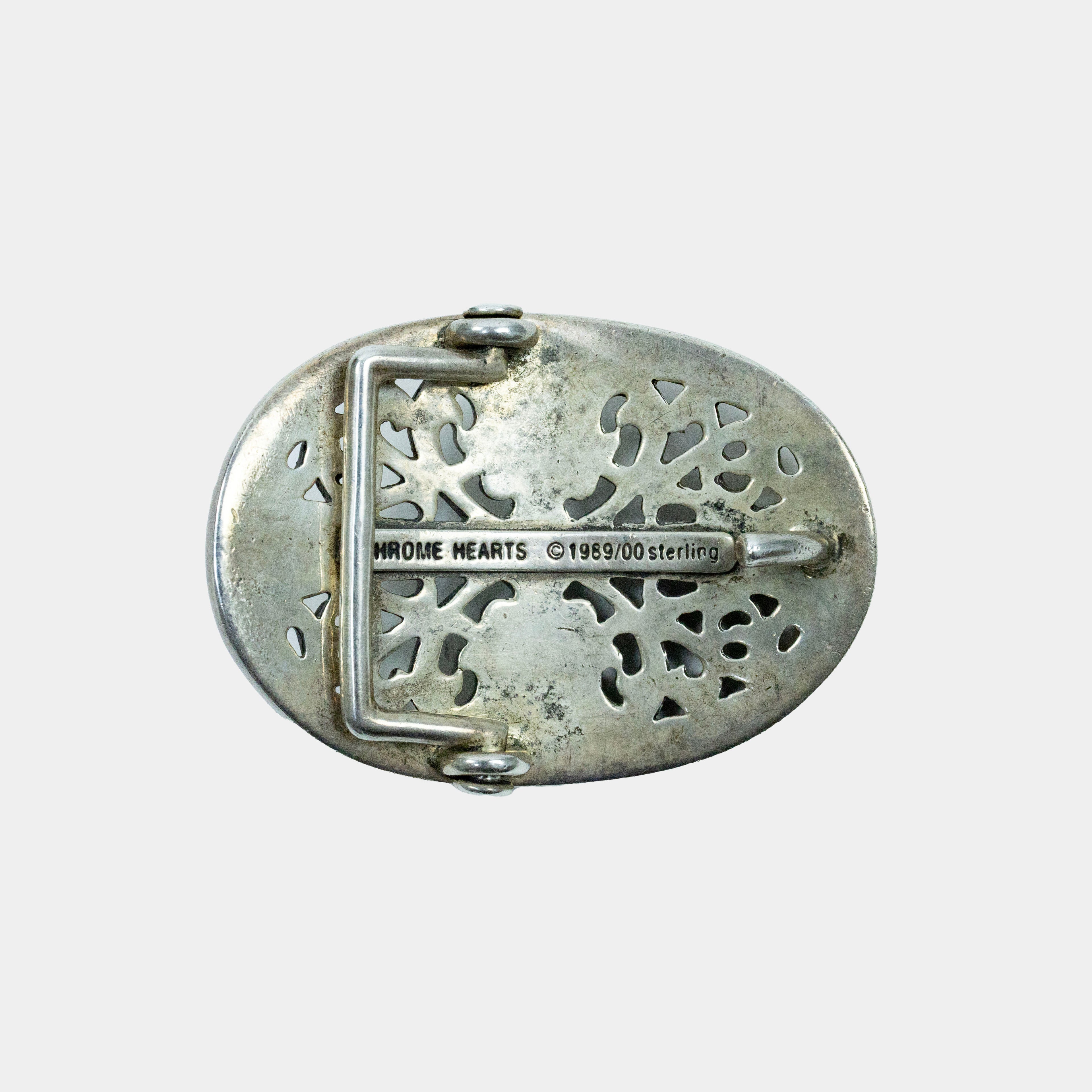 Chrome Hearts Classic .925 Silver Oval Keeper Belt Buckle