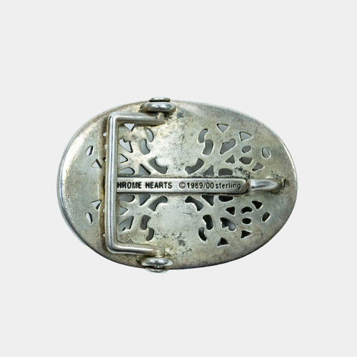 Chrome Hearts Classic .925 Silver Oval Keeper Belt Buckle