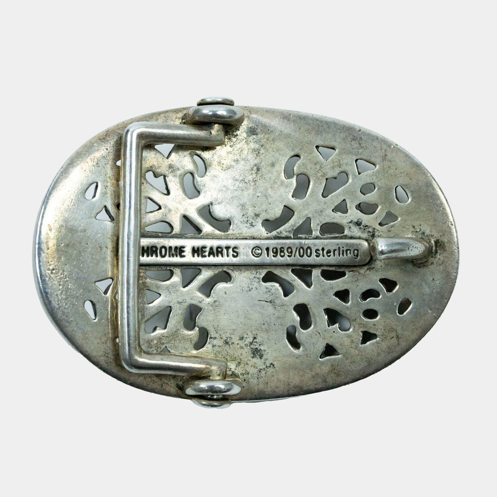 Chrome Hearts Classic .925 Silver Oval Keeper Belt Buckle