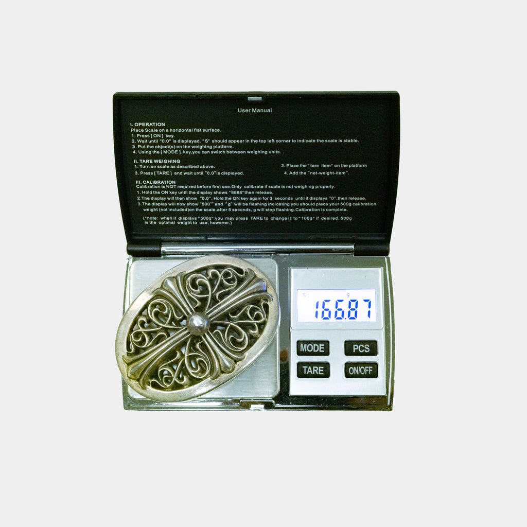Chrome Hearts Classic .925 Silver Oval Keeper Belt Buckle