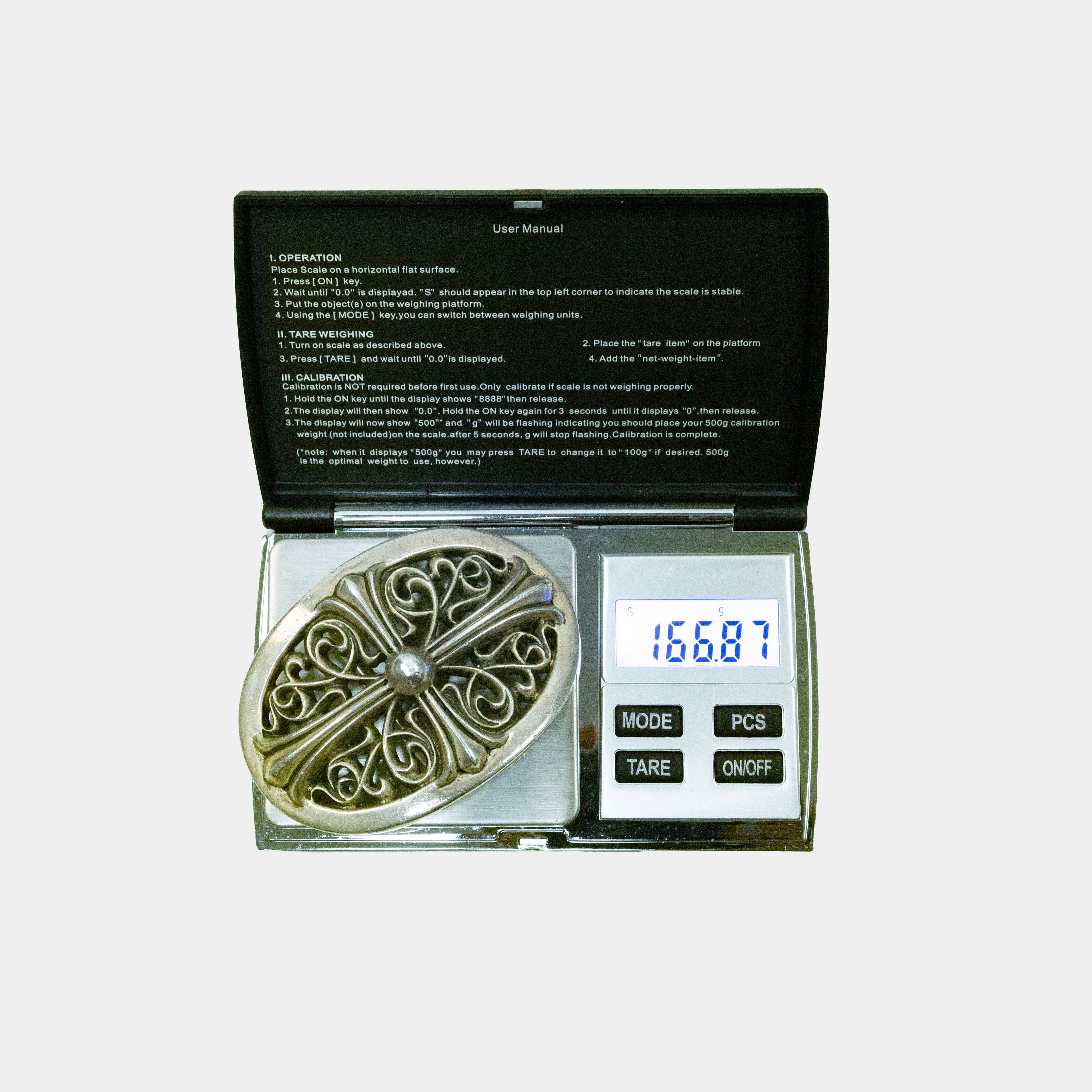 Chrome Hearts Classic .925 Silver Oval Keeper Belt Buckle