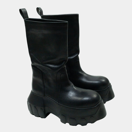 Rick Owens Leather Temple Boot